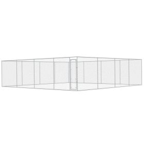 Outdoor Dog Kennel Galvanized Steel 25'x25'x6.6'